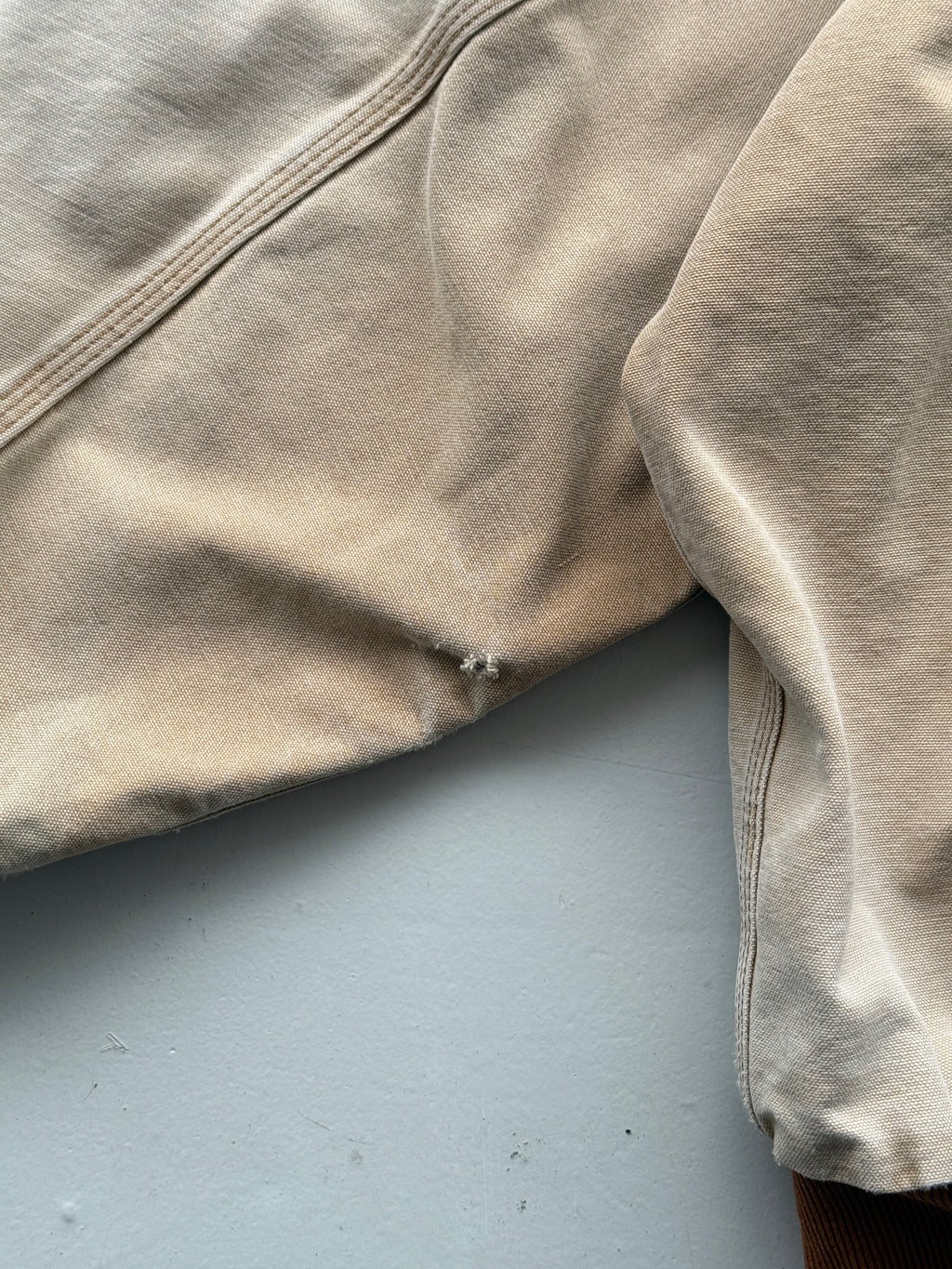 Faded Cream Carhartt 90's Vintage Canvas Active Jacket - 3XL