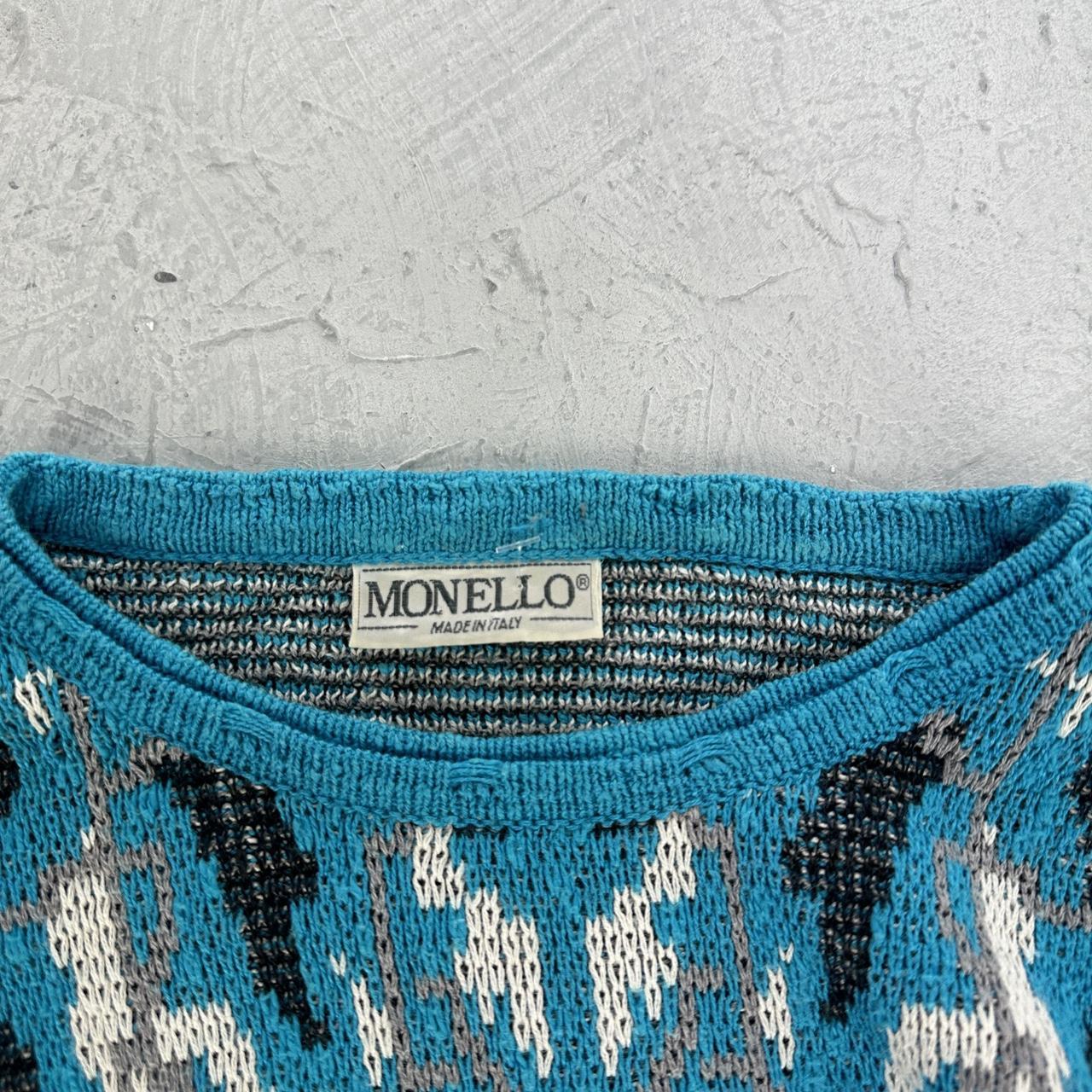 Blue 90's Woollen Knitted Sweatshirt - Medium