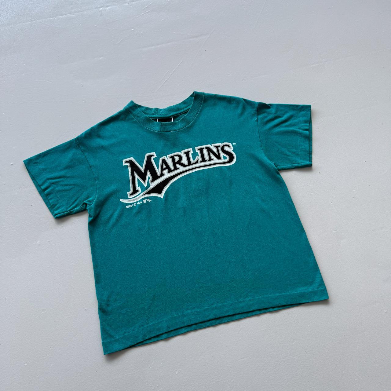 Blue Florida Marlins 90s Vintage Baby T-shirt - Size 8