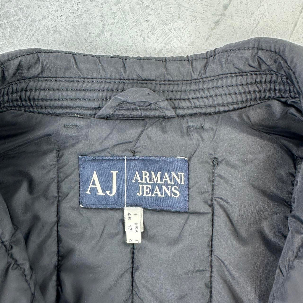 Armani Black Y2K Puffer Jacket - Medium