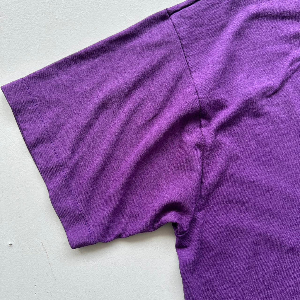 Purple Triathlon Slogan 90s Vintage T-shirt - Large