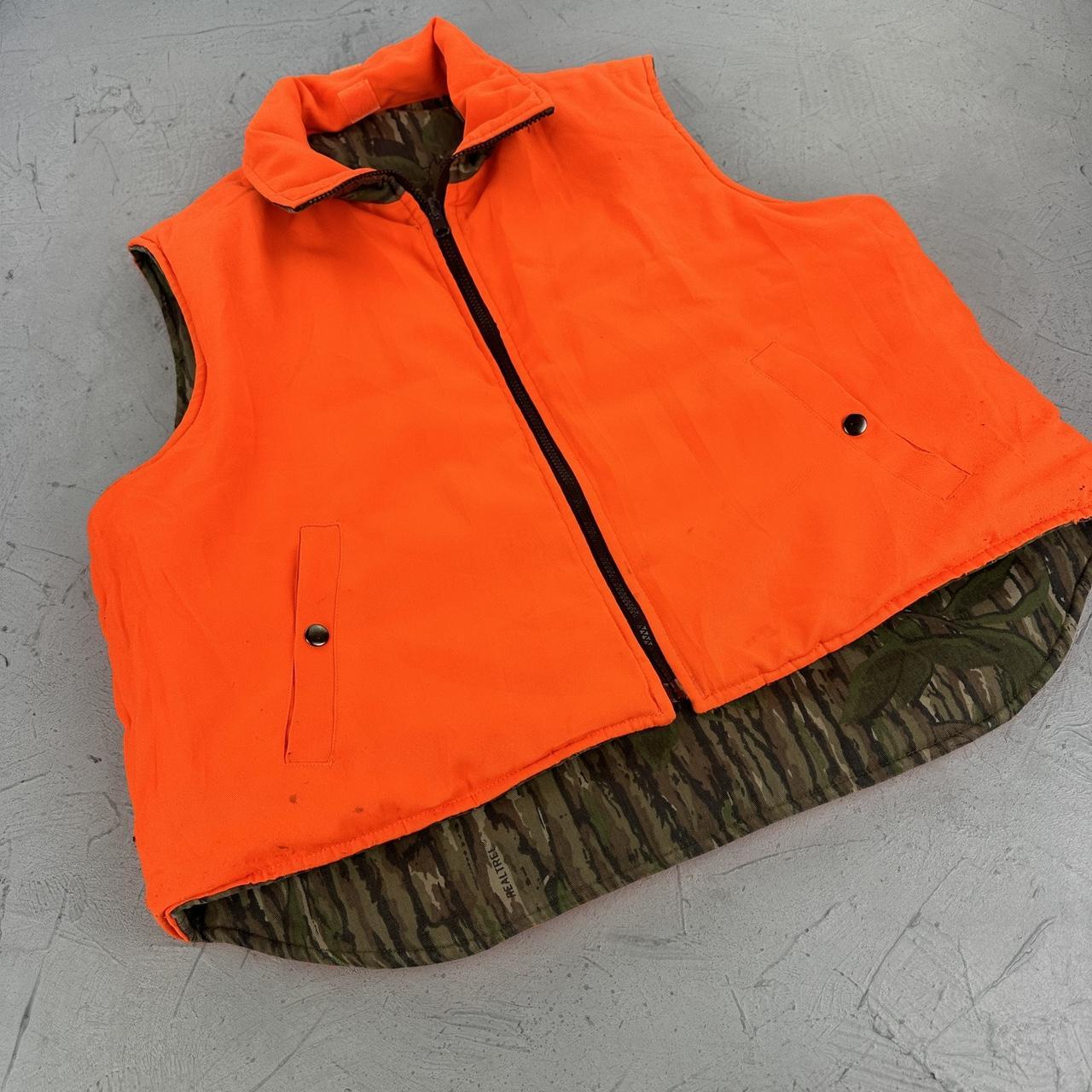 Real Tree Bark Reversible Canvas Hunting Vest - Large