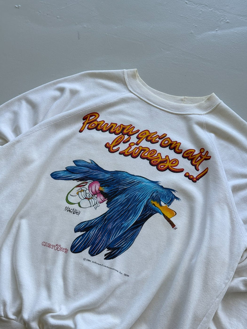 Cartoon's French Bird 80's Vintage Sweatshirt - Large