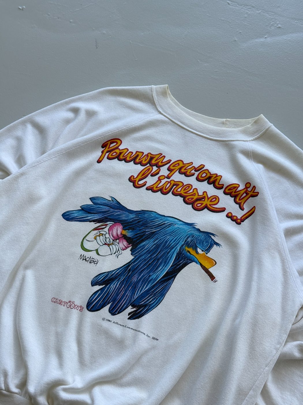 Cartoon's French Bird 80's Vintage Sweatshirt - Large