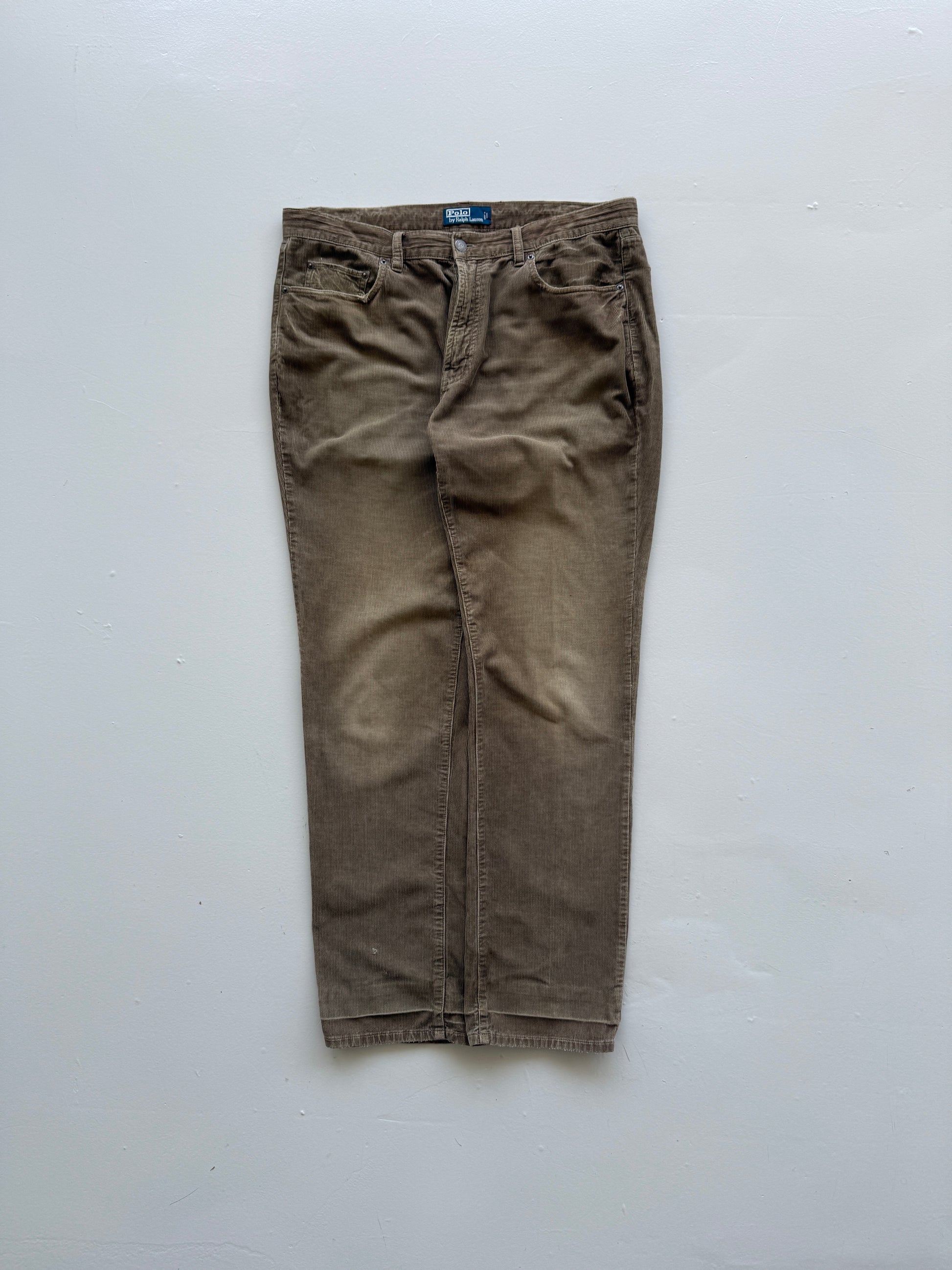 Brown Polo Ralph Lauren 00's Vintage Corduroy Chino Trousers - W36 x L34