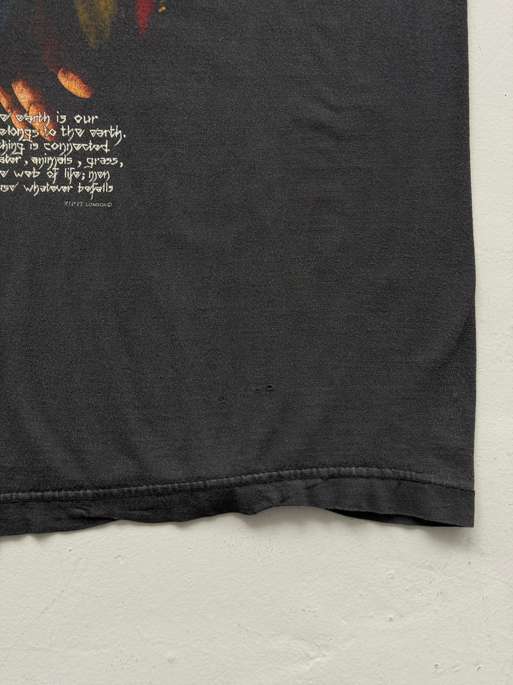 Black Native American 90's Vintage Graphic Tourist T-Shirt - Large