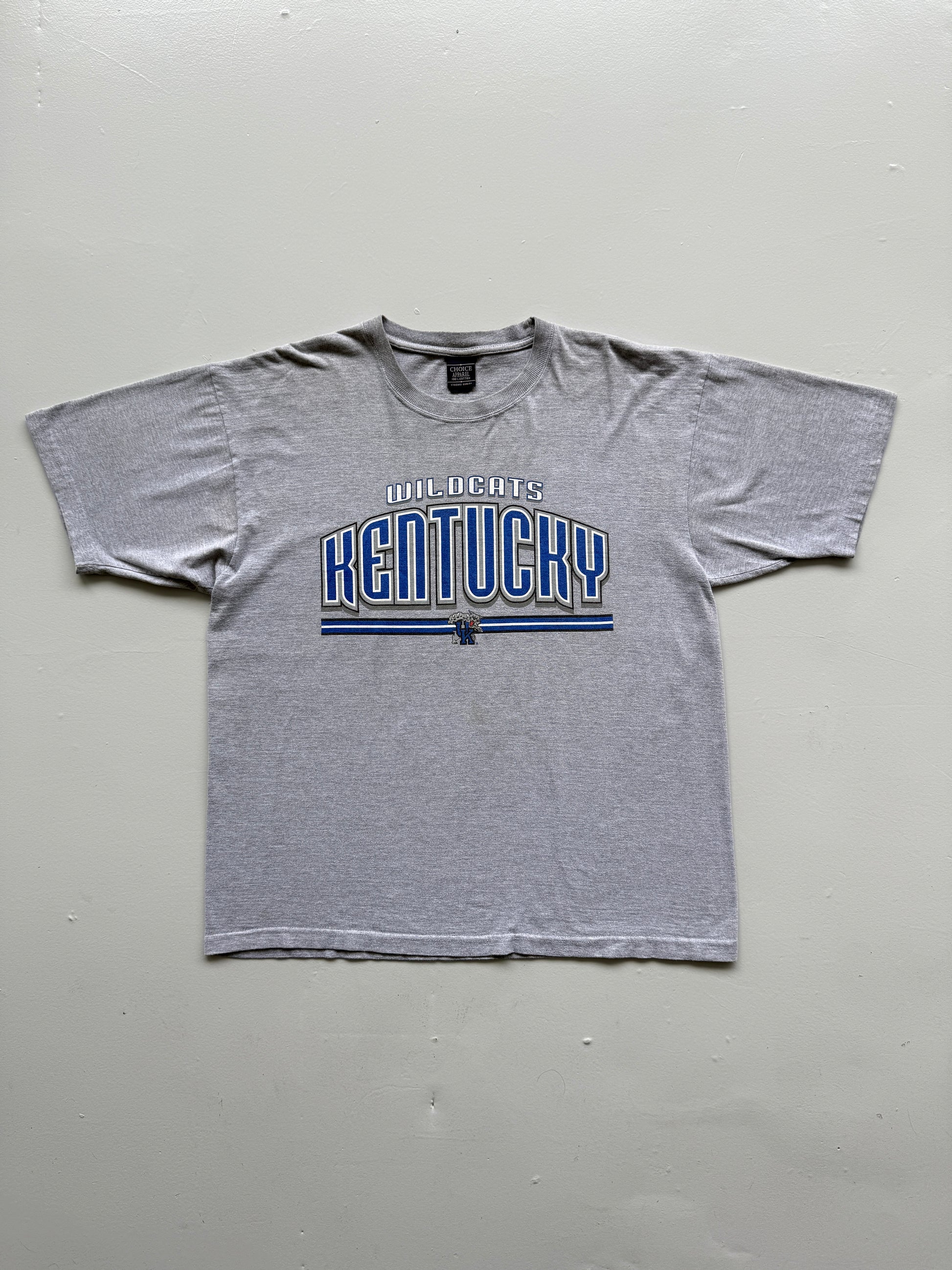 Grey Wildcats Kentucky 00's Vintage Collage Basketball T-Shirt - XL