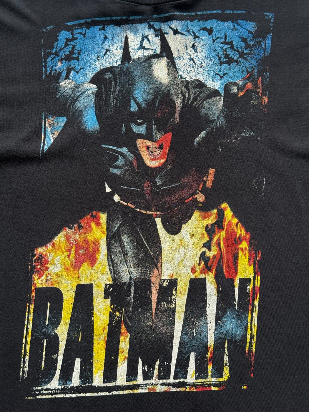 Batman The Dark Knight Rises Vintage Graphic Film T-Shirt - Large