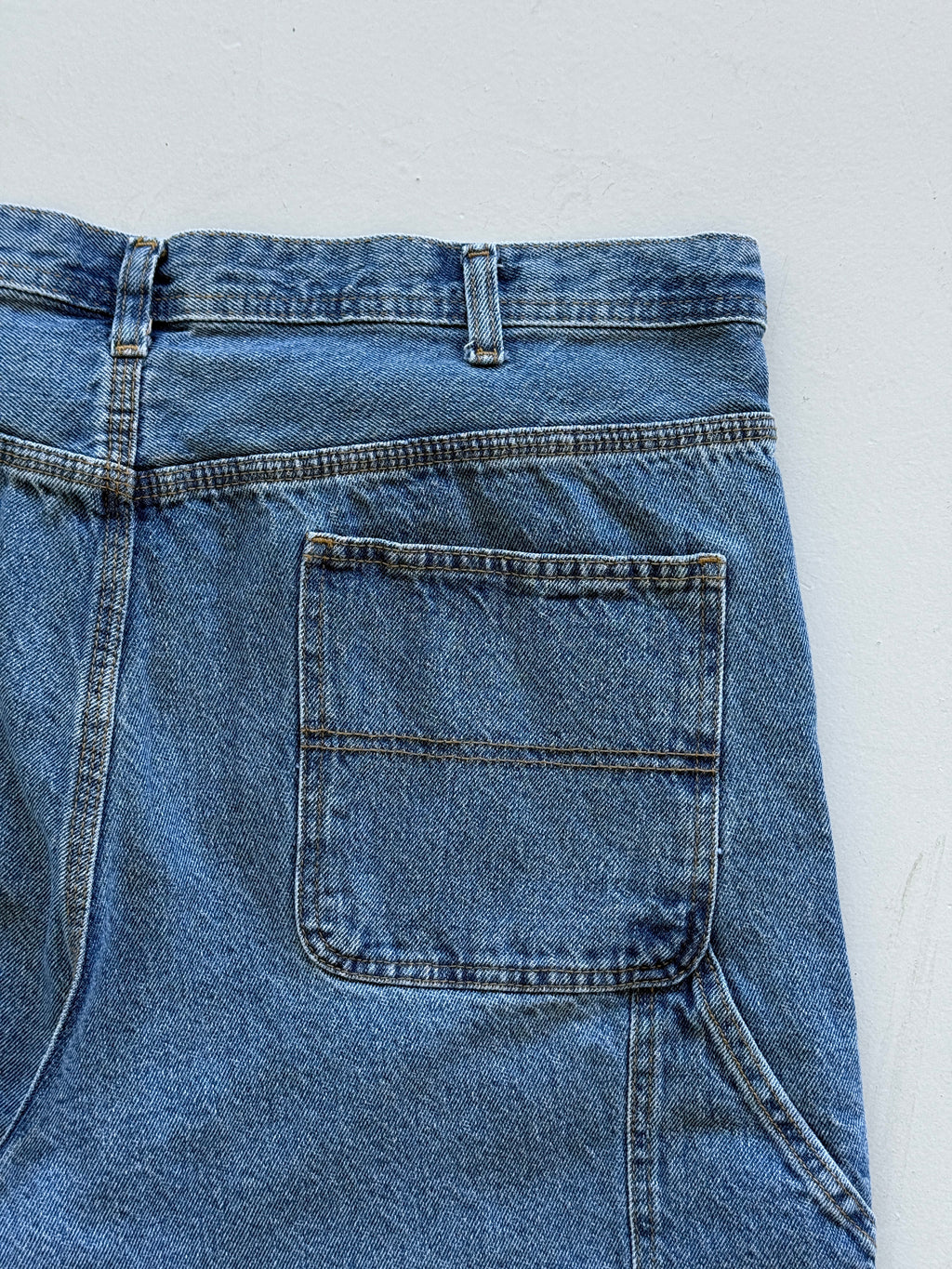Blue 90's Vintage Baggy Carpenter Style Denim Shorts - W40 x L9
