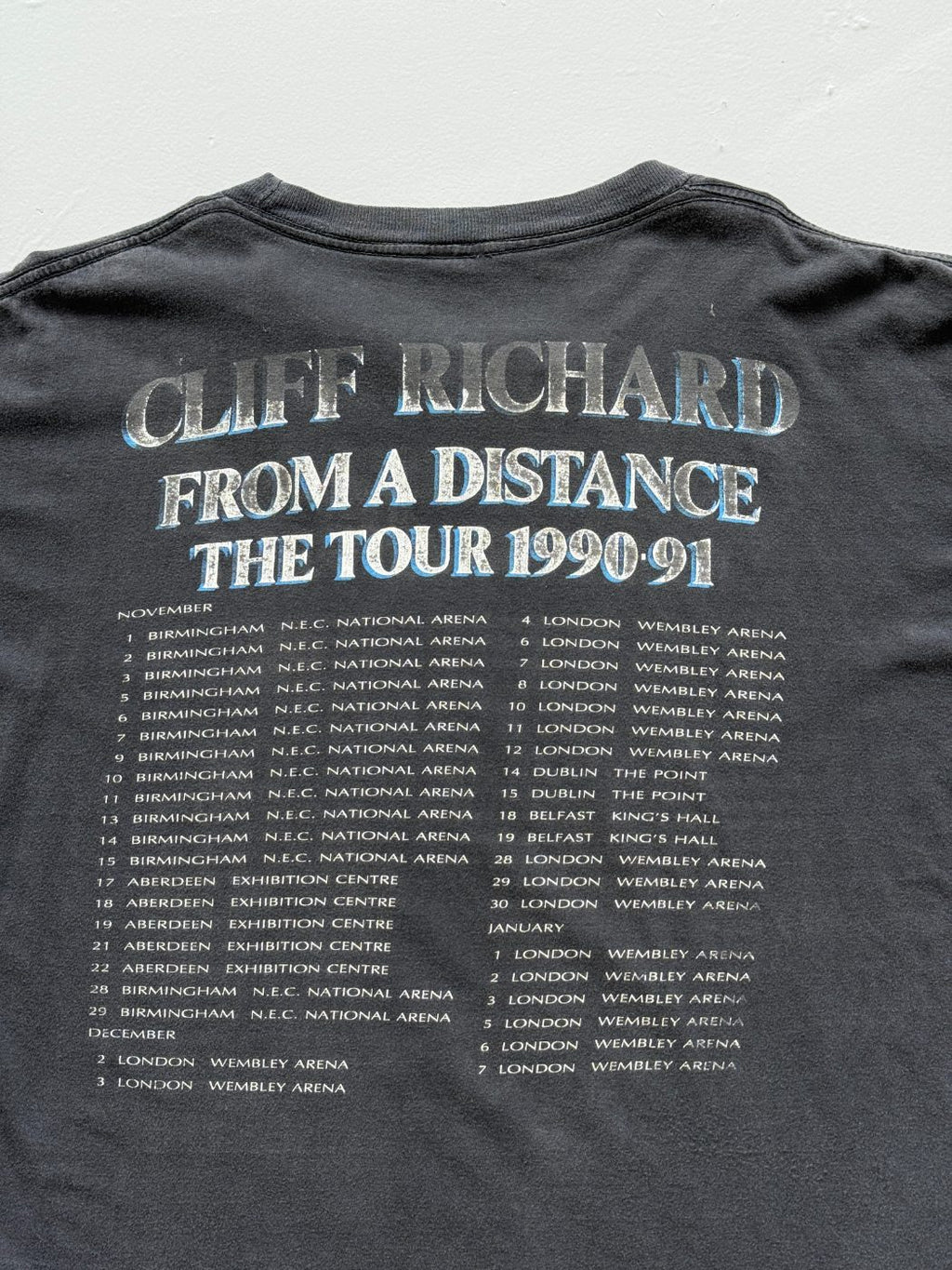 Cliff Richard From A Distance The Tour 1990-91 Vintage Single Stitch T-Shirt - L