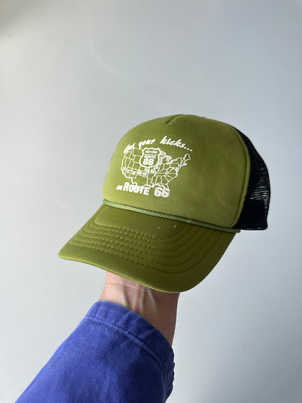 Historic Route 66 Get Your Kicks Vintage Foam & Mesh 90's Trucker Cap