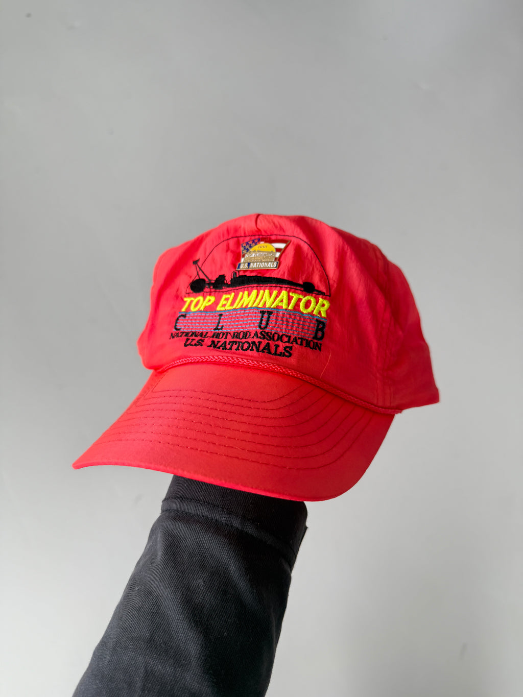 Neon Pink Hot Rod Association Vintage Nylon SnapBack Trucker Cap