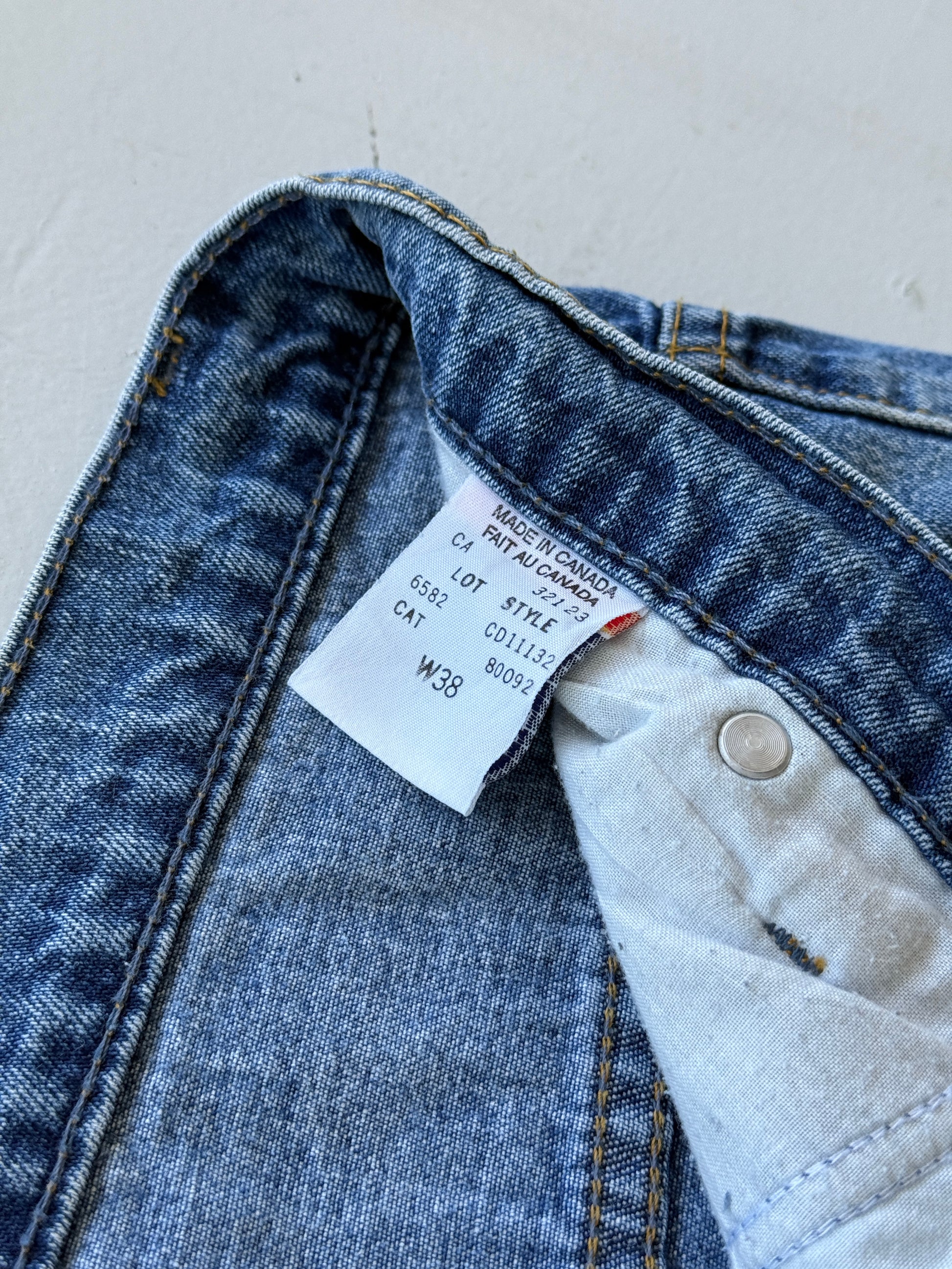 Blue Nevada 00's Vintage Baggy Carpenter Denim Shorts - W38 x L11.5