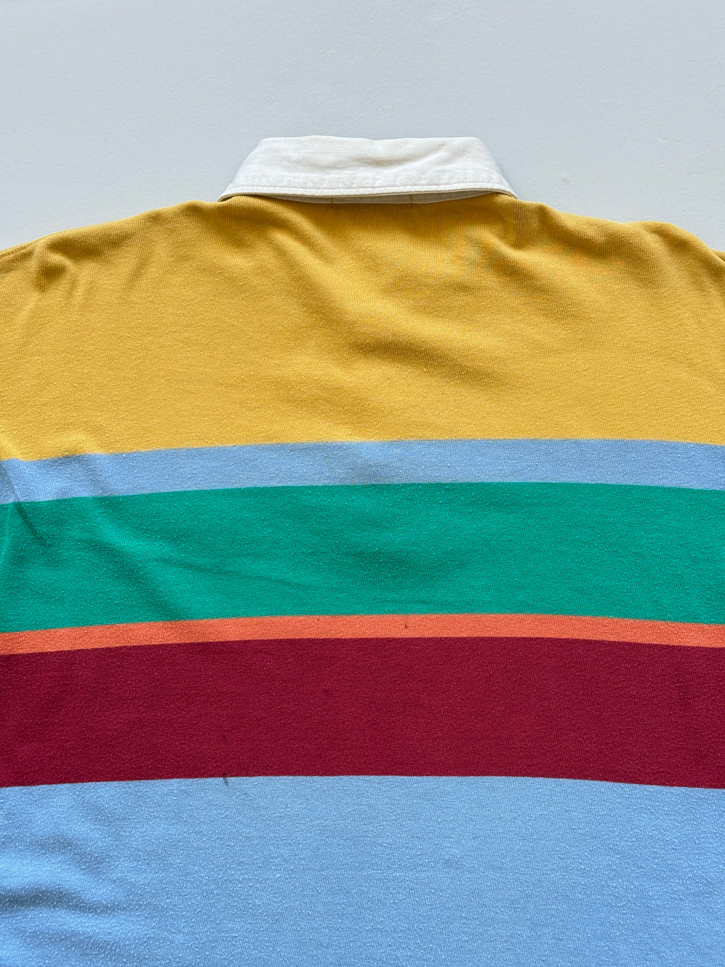 Daniel Cremieux Multistripe 90's Vintage Long Sleeve Rugby Polo - Large