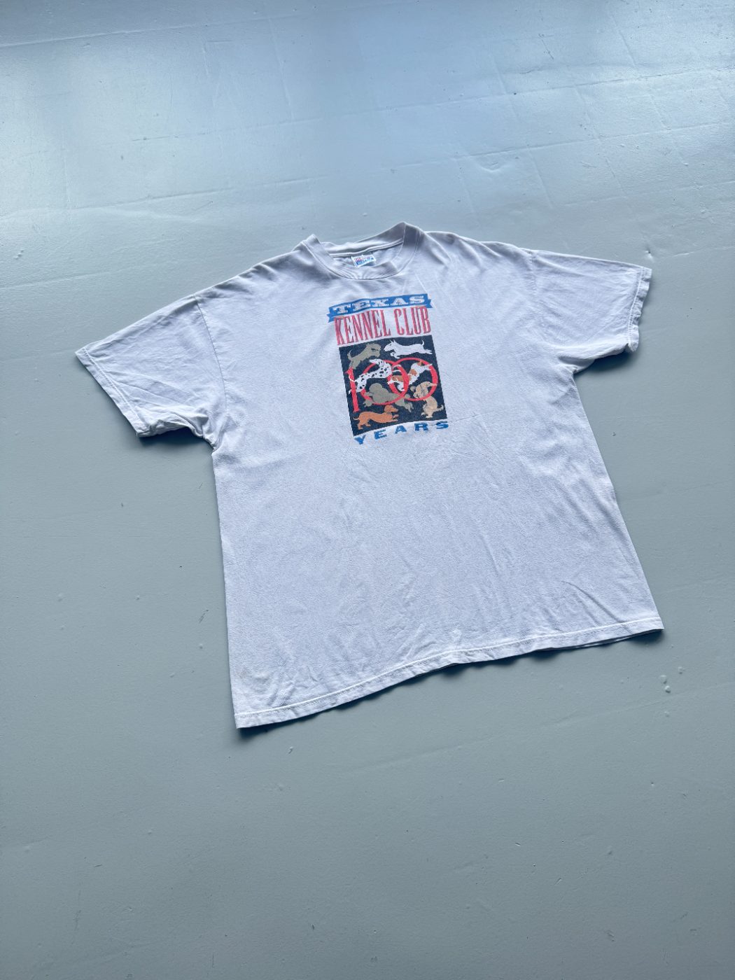 Hanes Beefy-T Texas Kennel Club 100 Years Vintage Graphic T-Shirt - XL