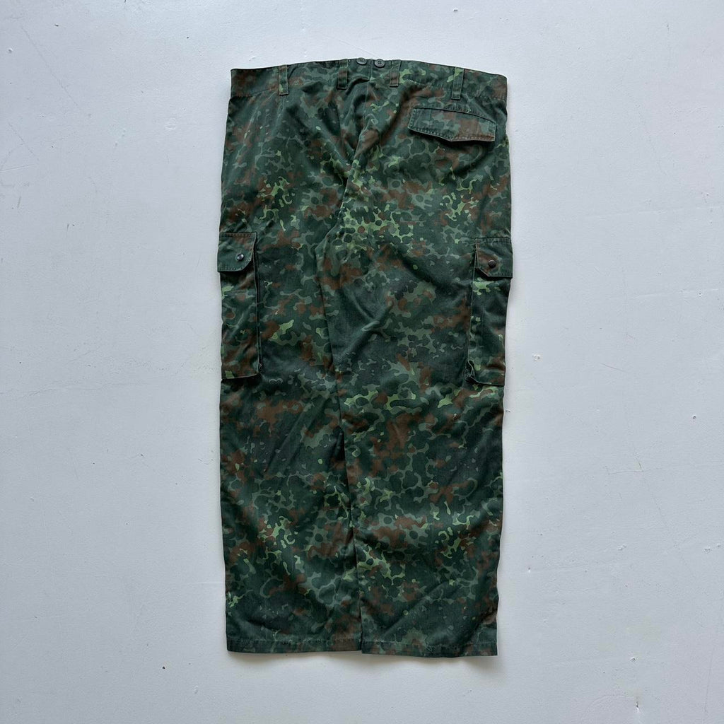 Khaki Green German Flecktarn Camo Military Cargo Pants - 38" x 29"