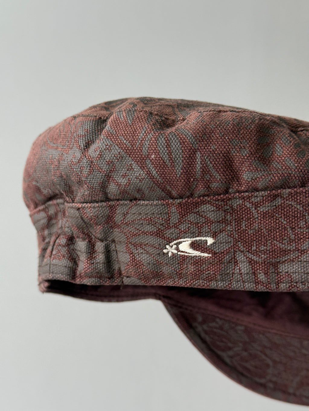 Brown O'neill Y2K Cadet Cap Military Style 00's Grunge Aesthetic