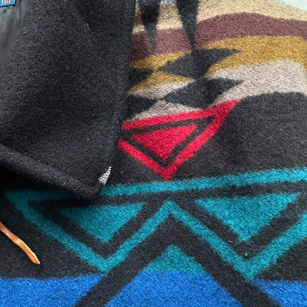 Navy Pendleton High Grade Western Wear Zip-Up Jacket - Medium