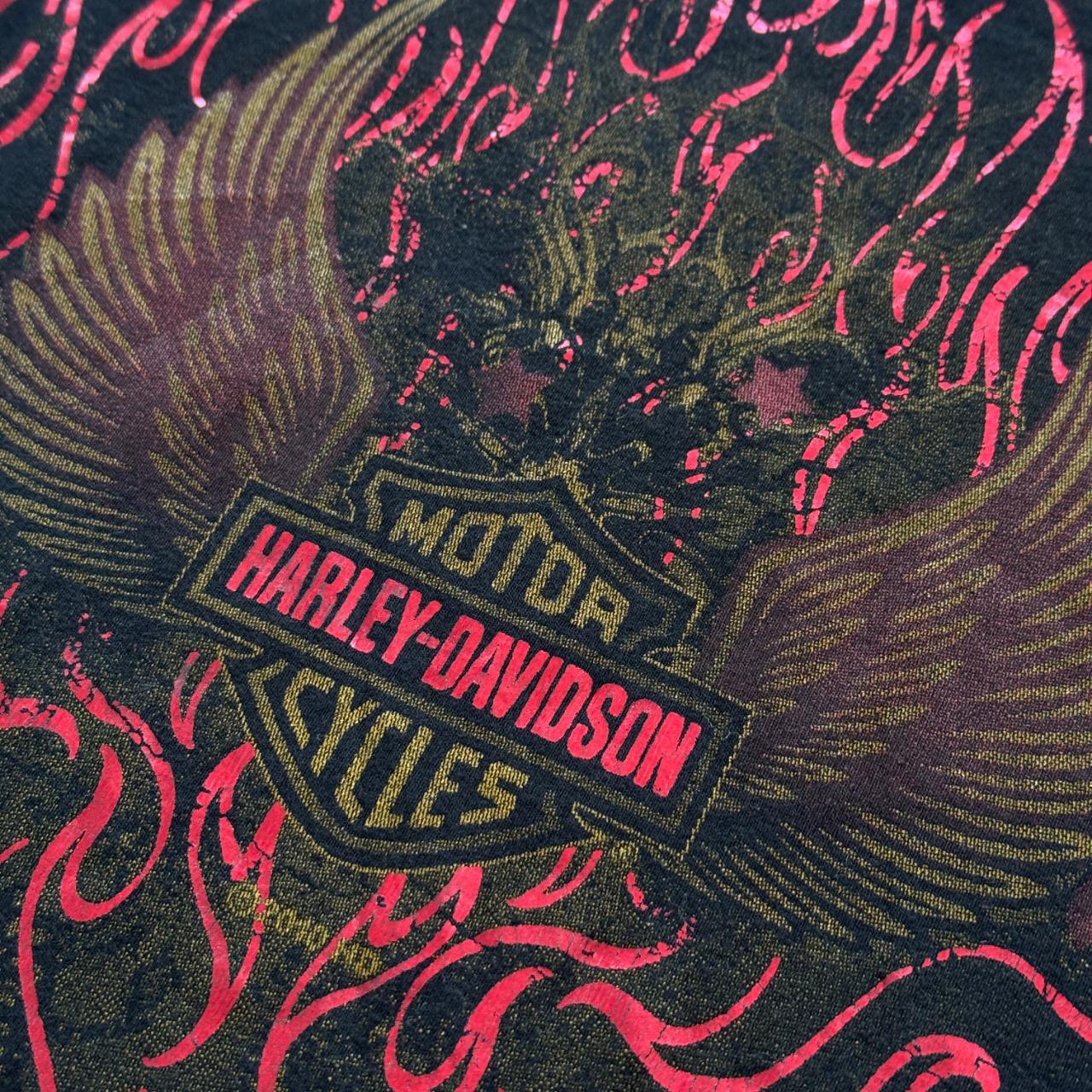 Black Harley Davidson 00's Y2K Graphic T-Shirt - Womens Large