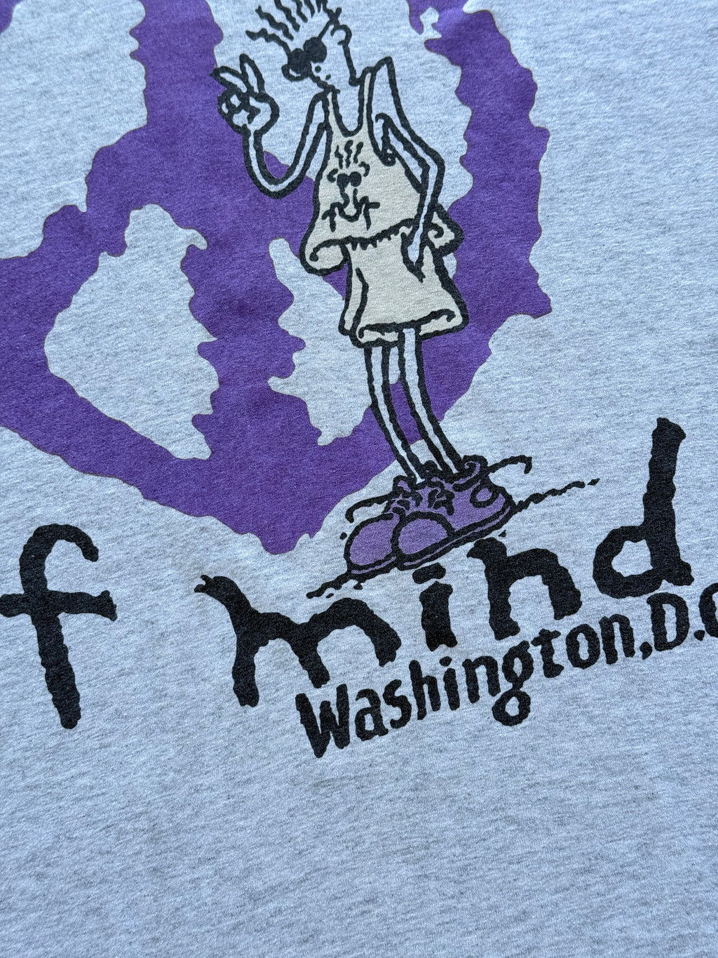 Grey Of Mind Washington D.C. 90's Vintage Single Stitch Graphic T-Shirt - Large
