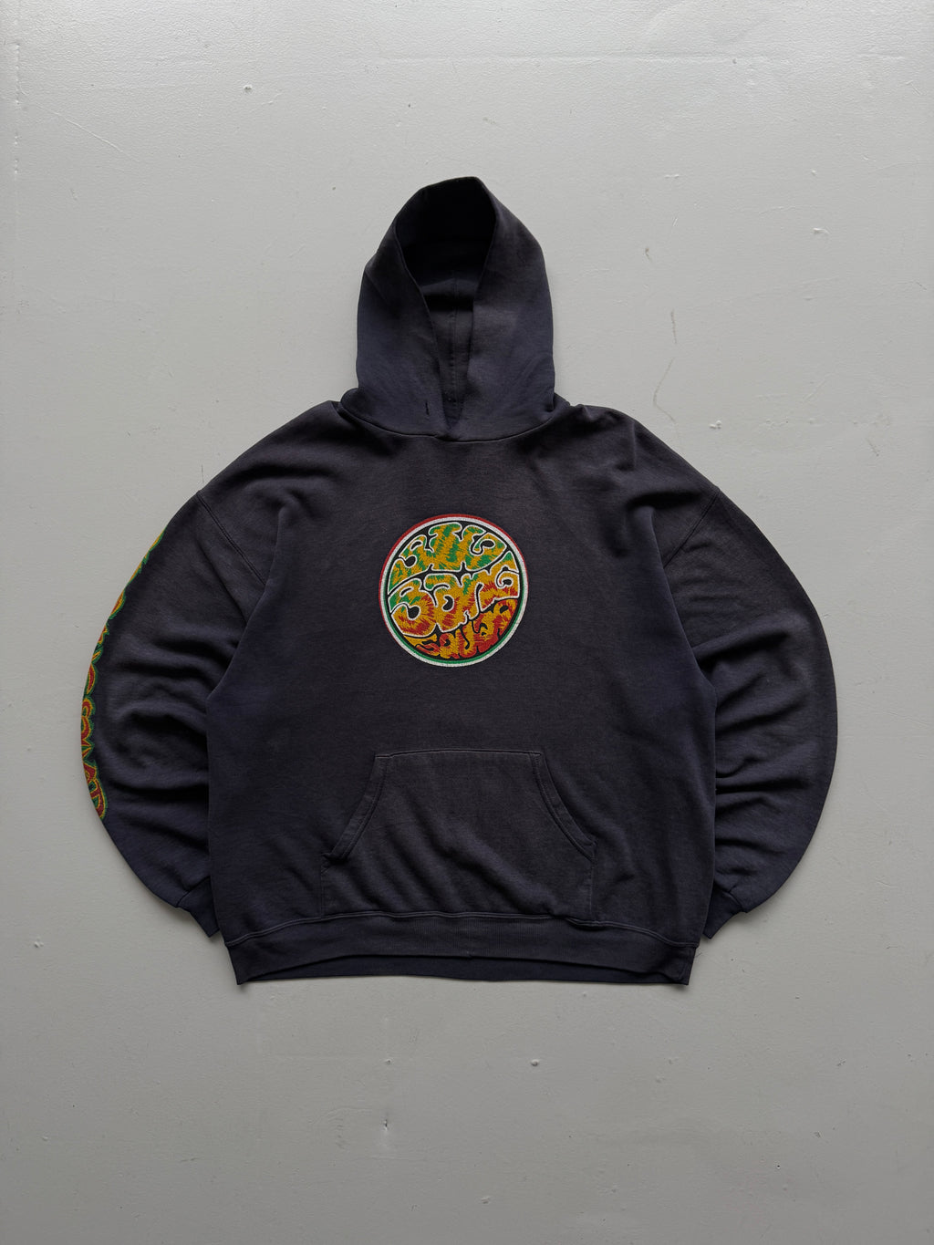 Big Bang Faded Graphic 90's Vintage Hoodie - XL