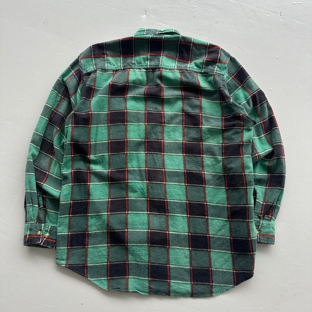 Green Checkered Coleman 90s Vintage Long sleeve - Medium