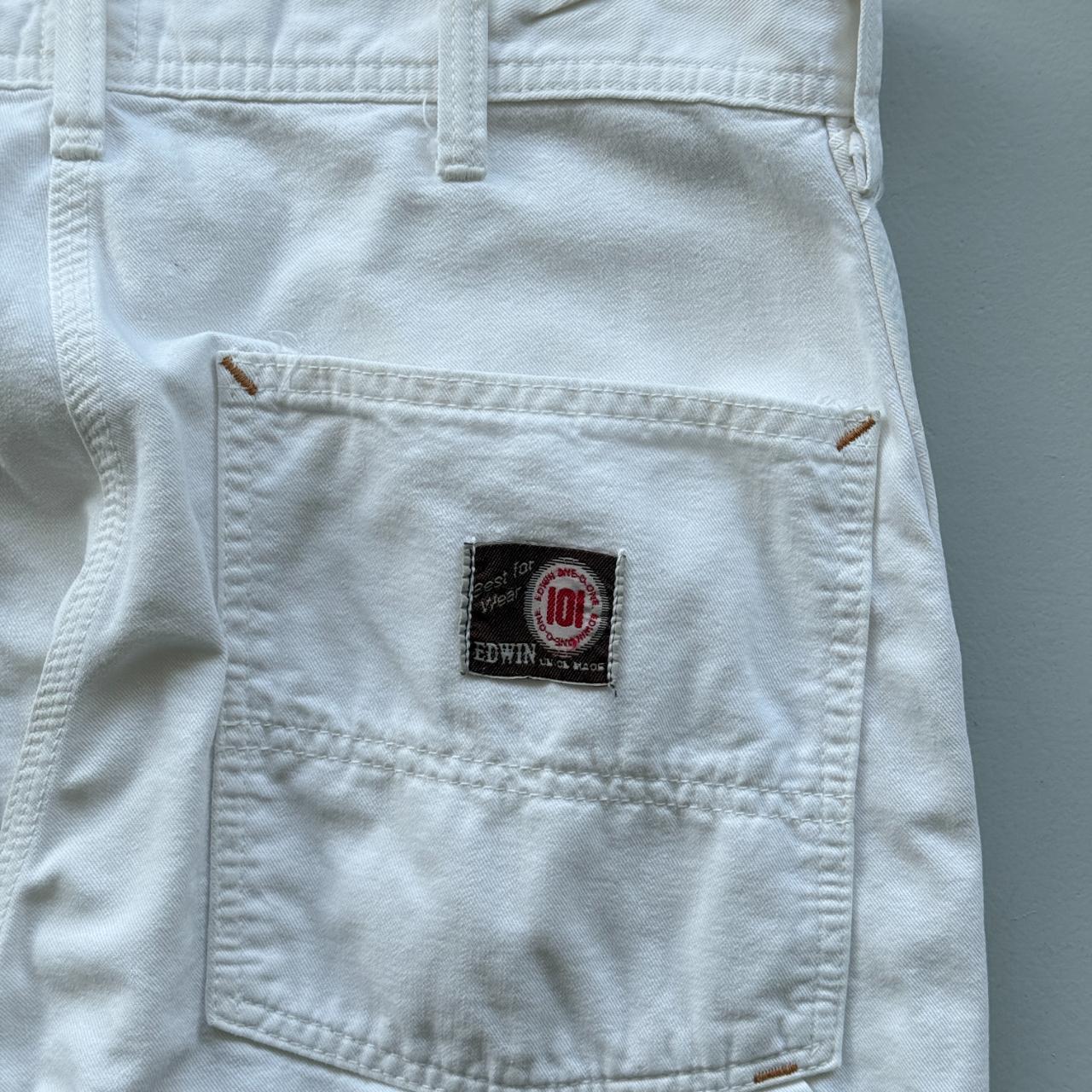 White Edwin 101 Canvas Carpenter 90's Vintage Pants - 31” x 29”