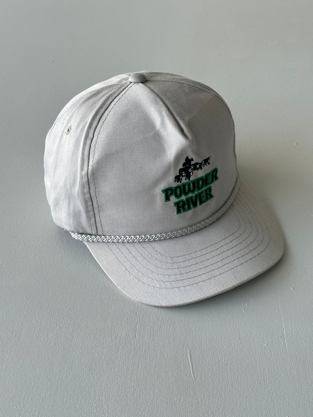 Grey Powder River 90's Vintage SnapBack Trucker Cap
