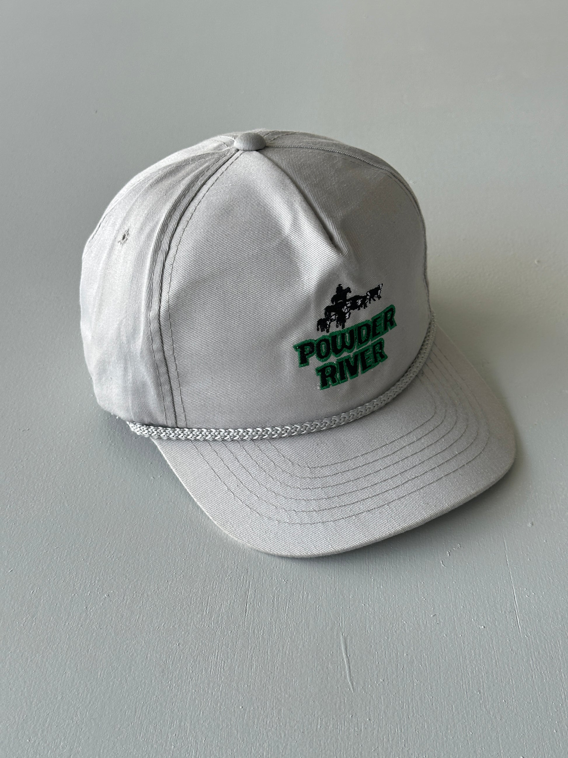 Grey Powder River 90's Vintage SnapBack Trucker Cap