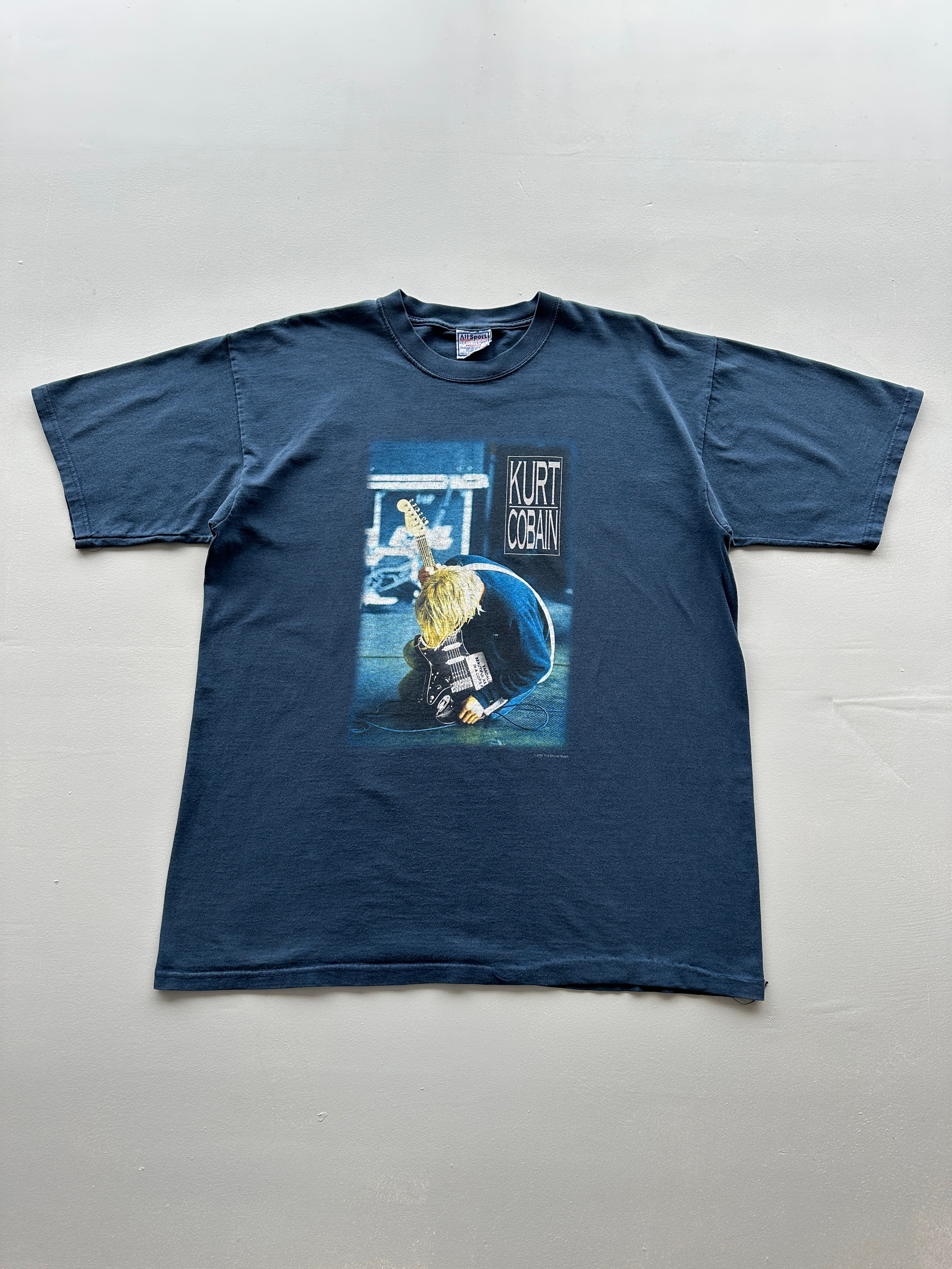 Navy Kurt Cobain Nirvana 2000 AllSport Vintage T-shirt - XL