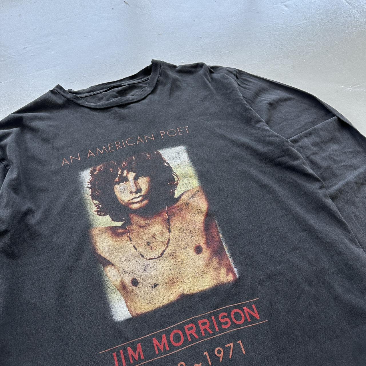 Black Vintage Jim Morrison The Doors 90s Long Sleeve T-shirt - Large