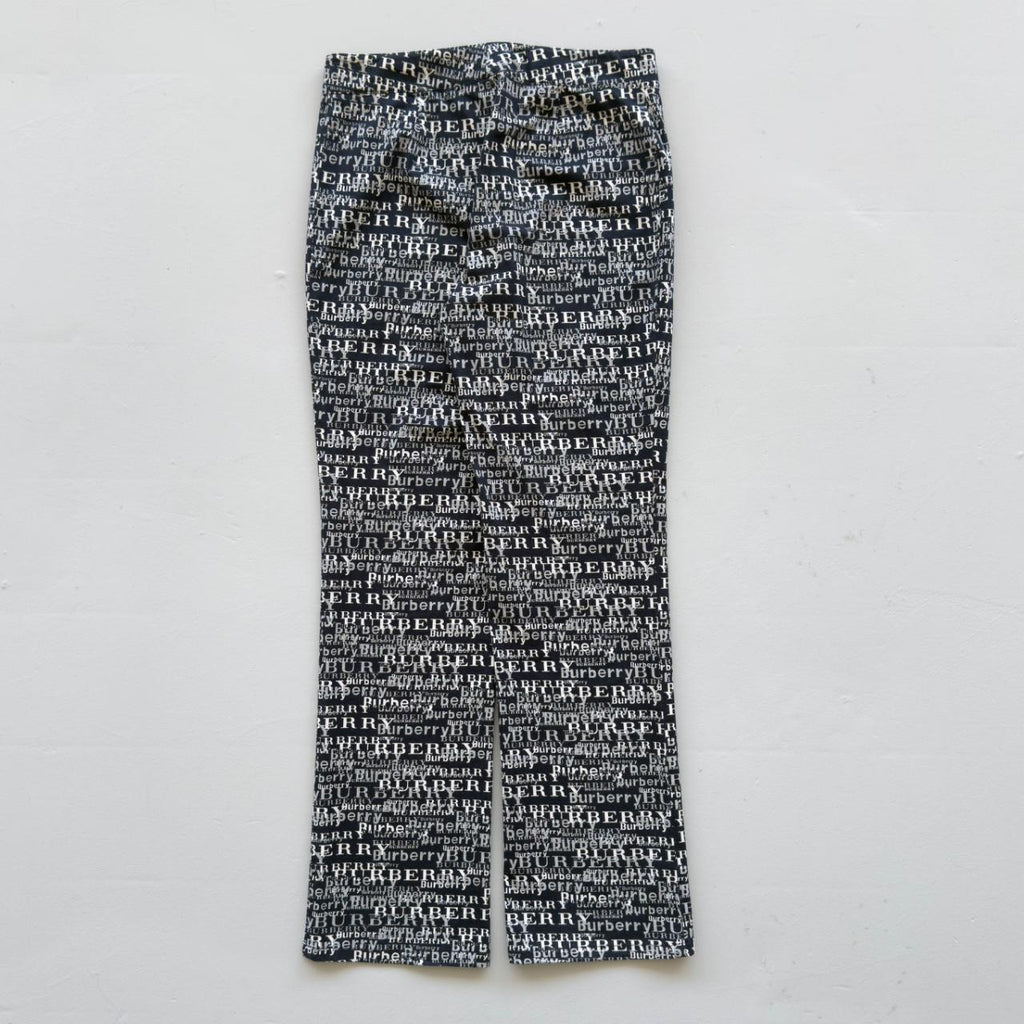 Black Burberry Cotton 90's Vintage Trousers/Capri - 31” x 30”