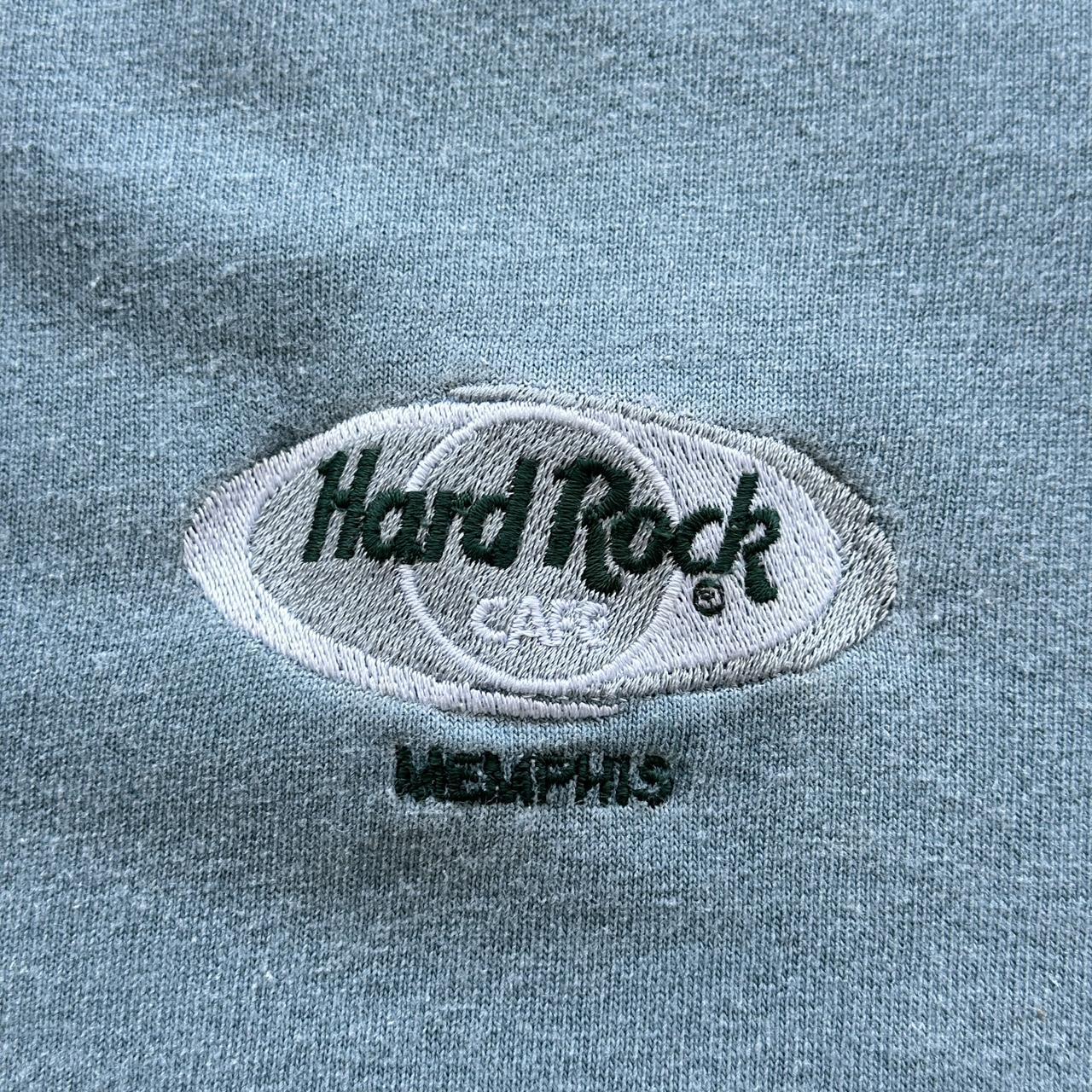 Pale Blue Over-dyed Hard Rock Memphis Vintage 90’s T-shirt - Large