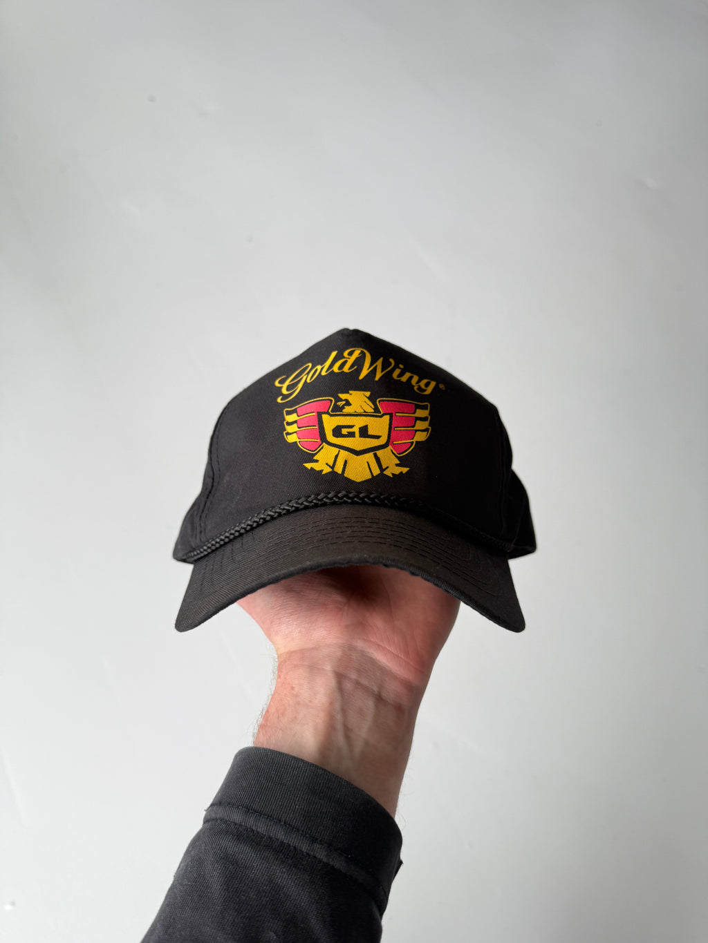 Black Gold Wing Motorcycles Vintage Cotton SnapBack Trucker Cap
