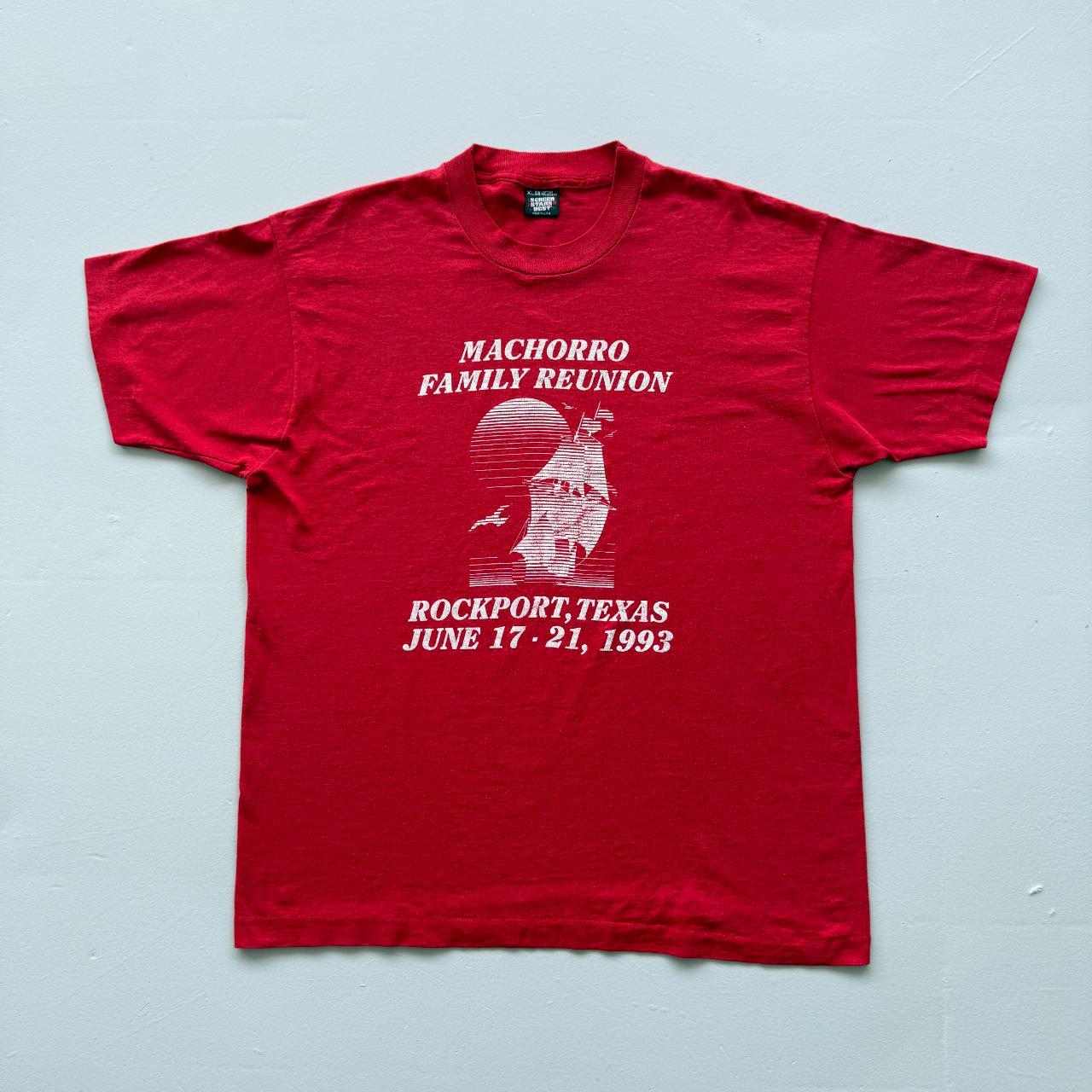 Red Rockport Texas Family Reunion Vintage 90s T-shirt - XL