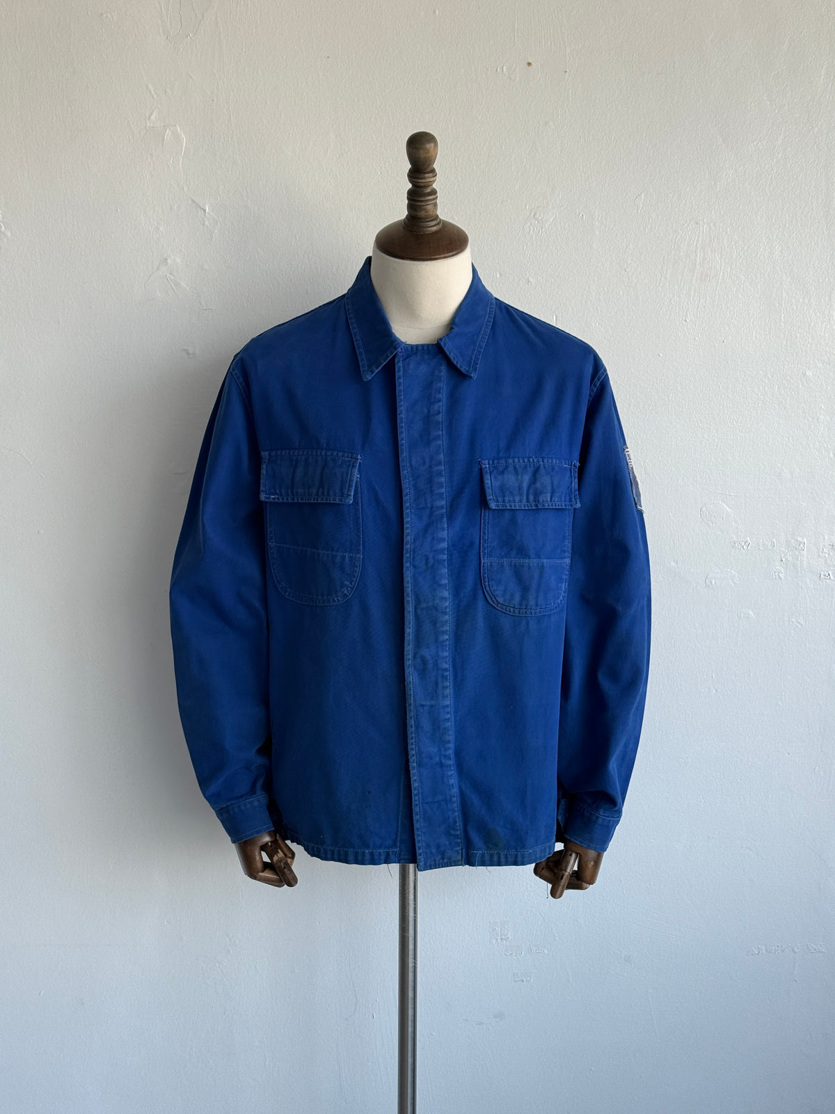 Blue German Workwear Vintage Chore Jacket 1950s/60s CH461 - Medium