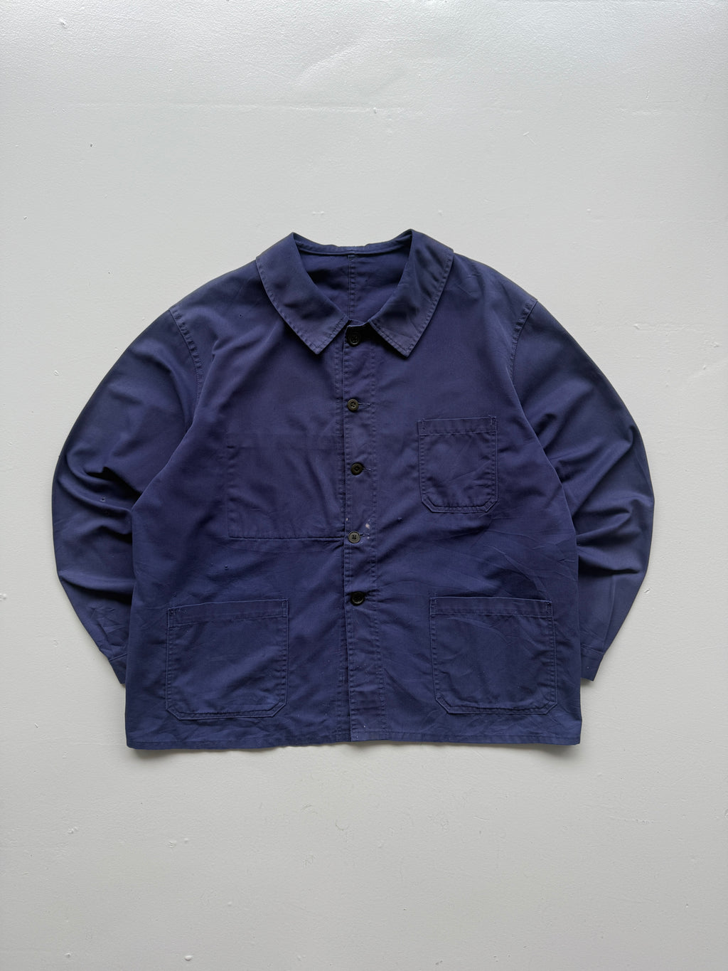 Navy Blue Chore Jacket 90's Vintage French Workwear CH148 - XL