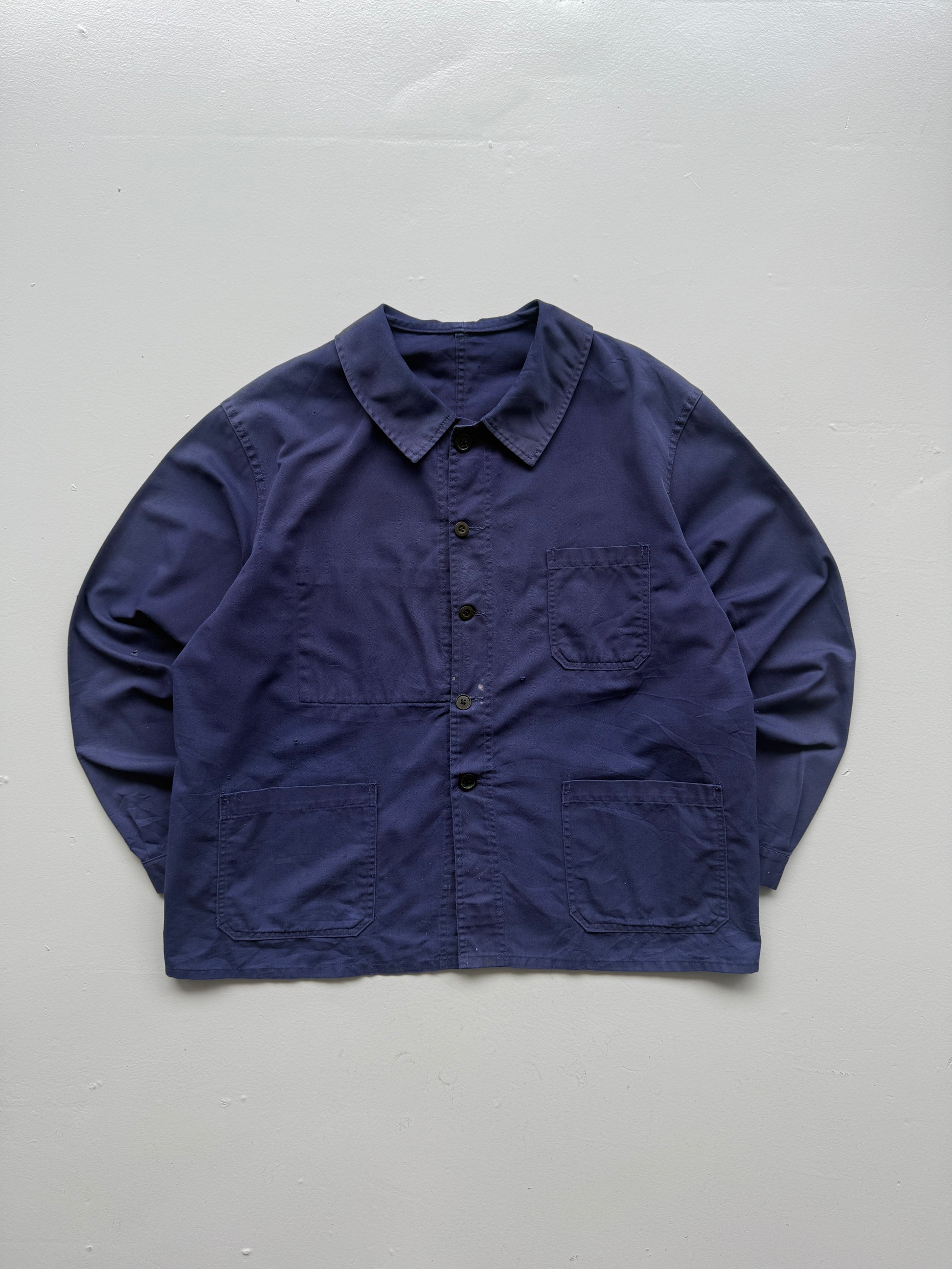 Navy Blue Chore Jacket 90's Vintage French Workwear CH148 - XL
