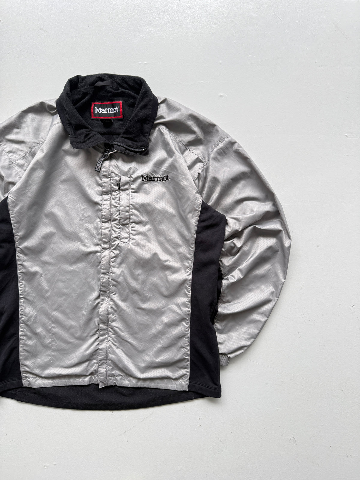 Marmot Silver & Black 00's Vintage Lightweight Insulated Jacket - Medium