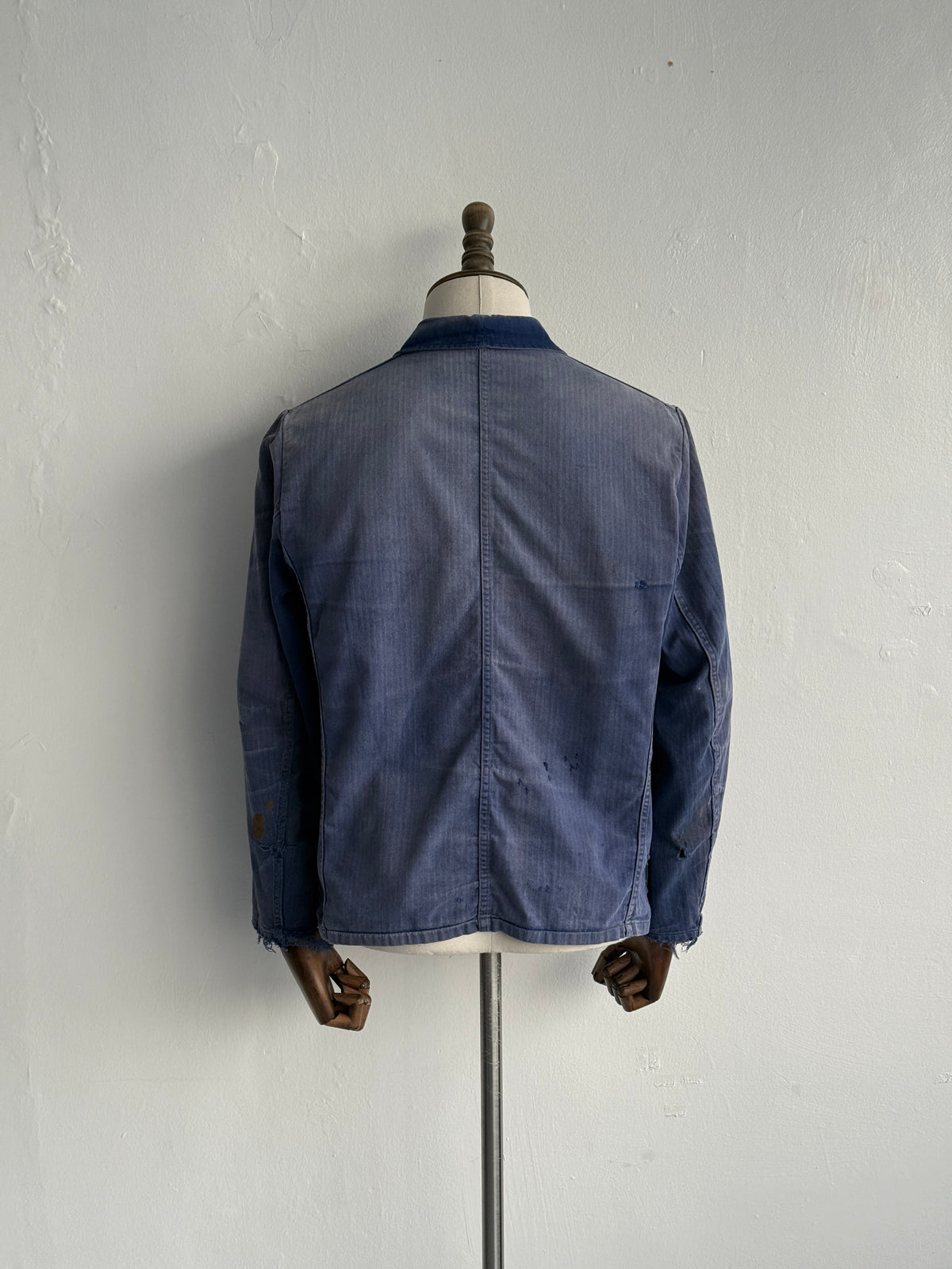 Thrashed Blue French 1950/60's Vintage Workwear Chore Jacket CH544 - XS