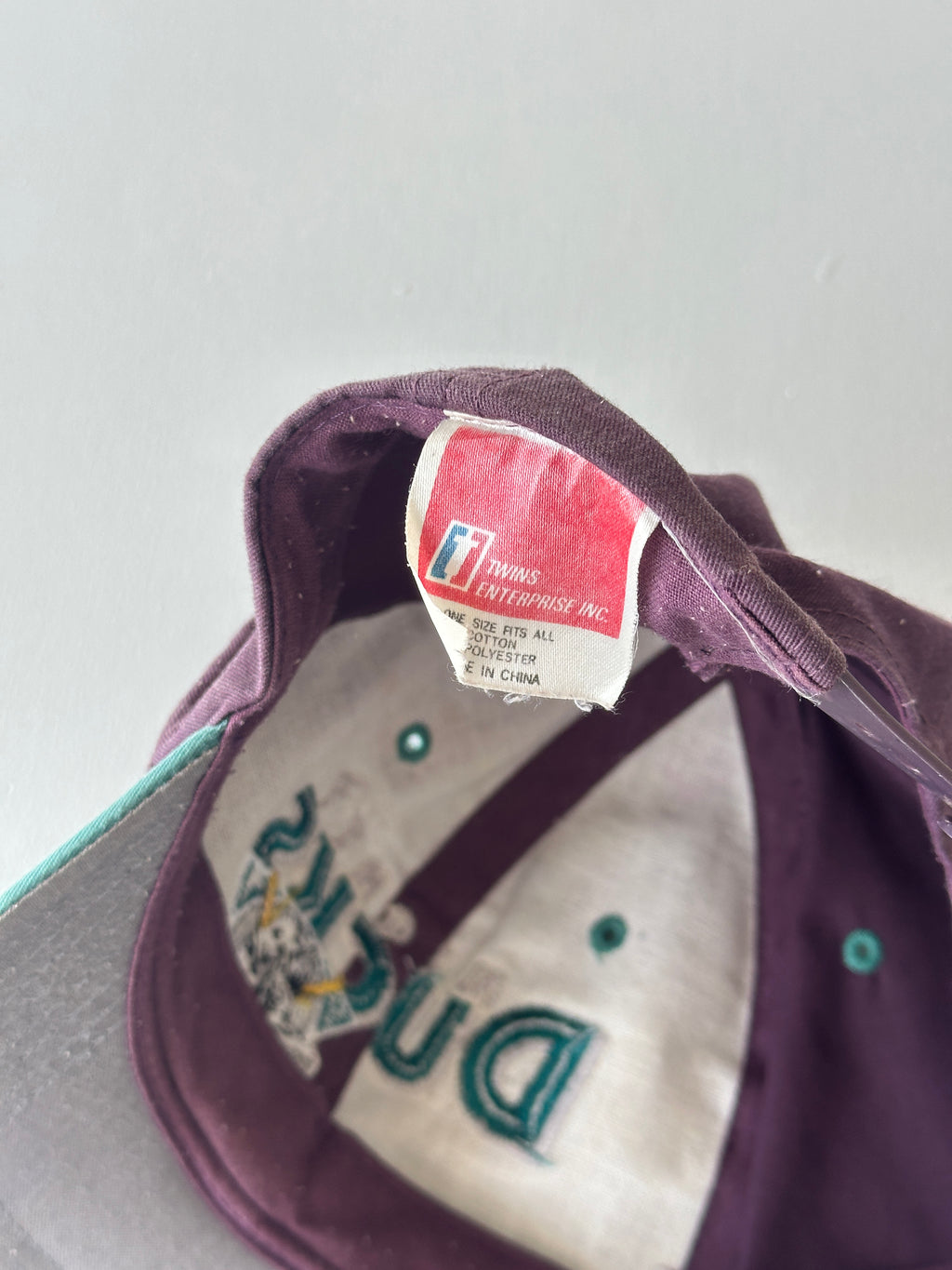Purple / Teal Anaheim Mighty Ducks NHL 90's Vintage SnapBack Trucker Cap