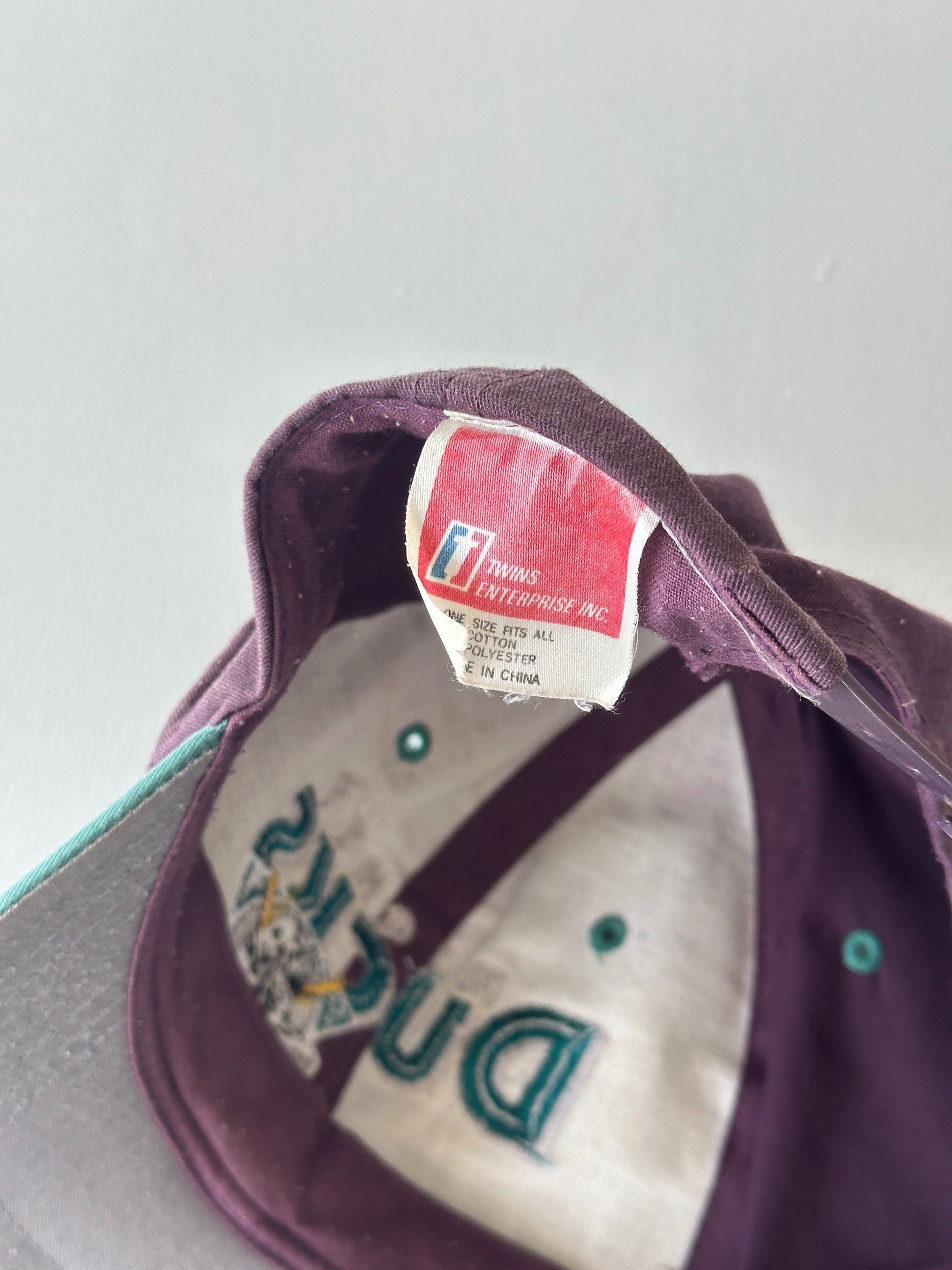 Purple / Teal Anaheim Mighty Ducks NHL 90's Vintage SnapBack Trucker Cap