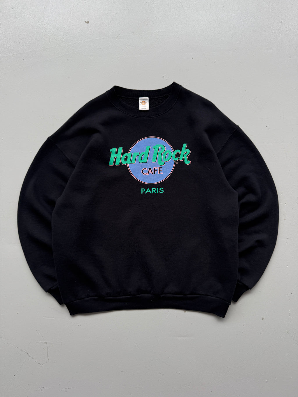 Black Hard Rock Cafe Paris Vintage Sweatshirt 90's Crewneck - XL