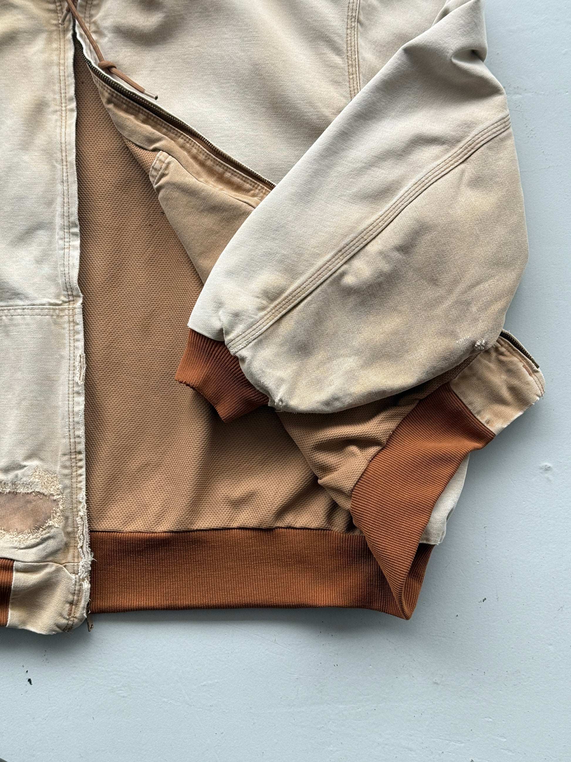 Faded Cream Carhartt 90's Vintage Canvas Active Jacket - 3XL