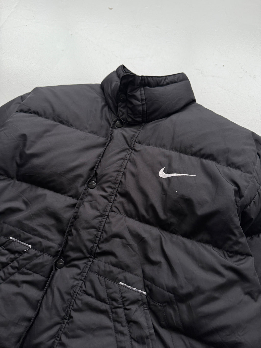 Black Nike  90's Vintage Padded Puffer Jacket Big Swoosh - XS/Small