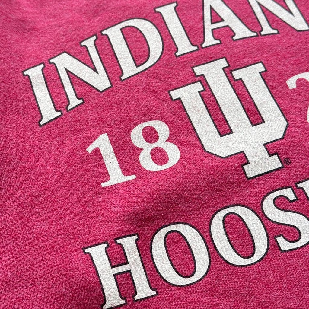 Red Pink Indiana Hoosiers 00’s Raglan Vintage Graphic Sweatshirt - Small