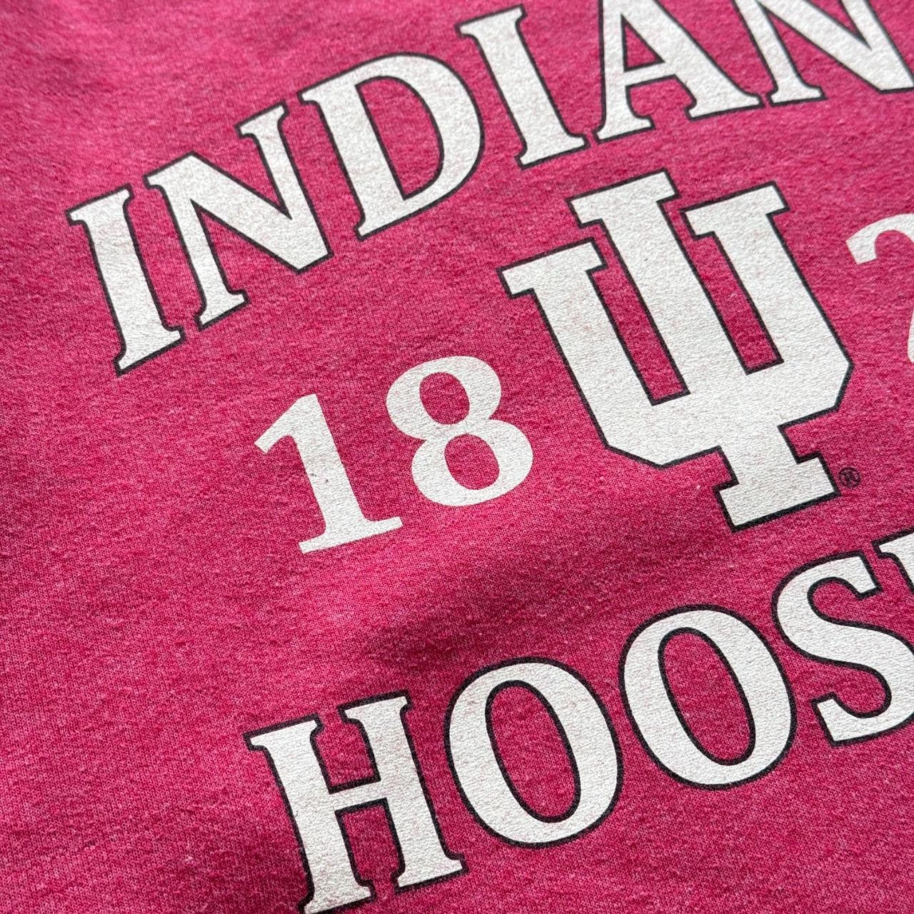 Red Pink Indiana Hoosiers 00’s Raglan Vintage Graphic Sweatshirt - Small