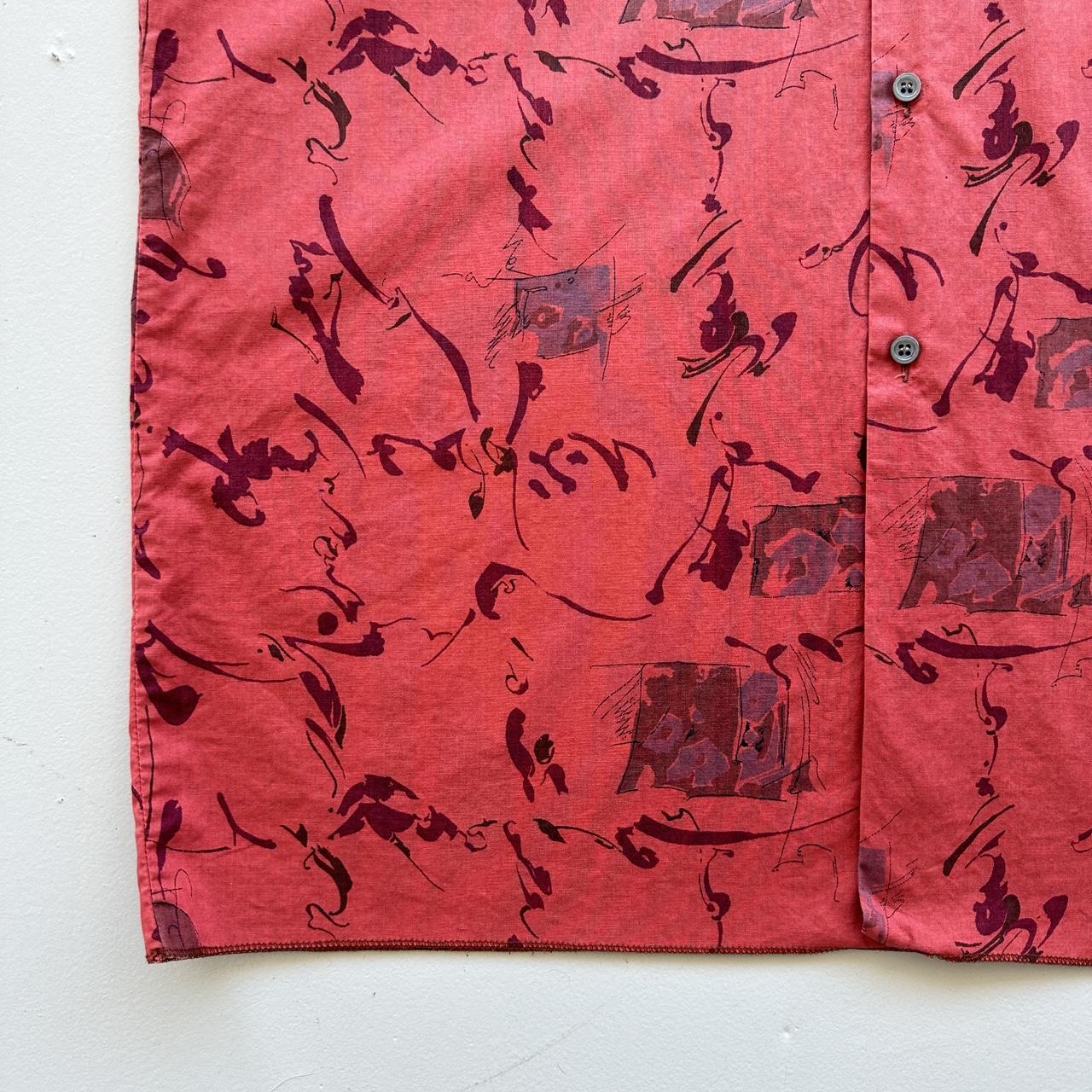 Red Light Weight Cotton Summer 80s Vintage Shirt - XL