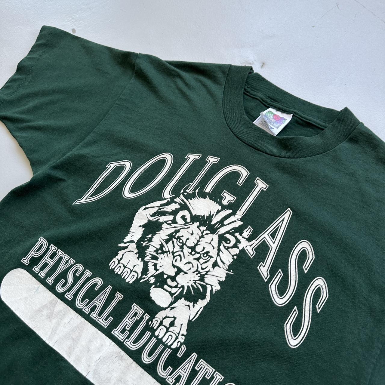 Douglas University Sports Dark Green 90s Vintage T-shirt - Small