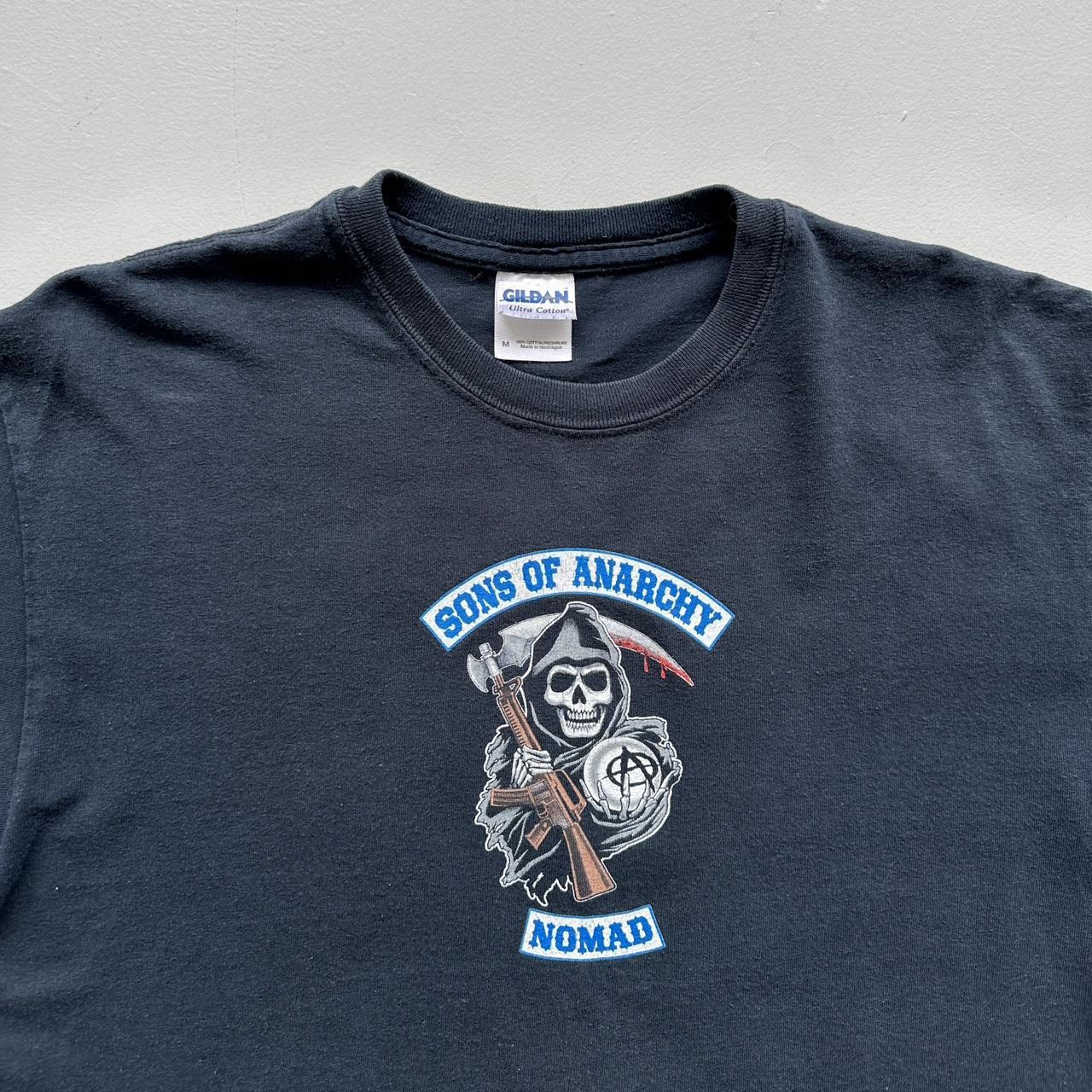 Navy Sons Of Anarchy Biker 00s Vintage T-shirt - Medium